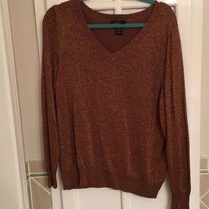 Lane Bryant Bronze and gold sparkle sweater